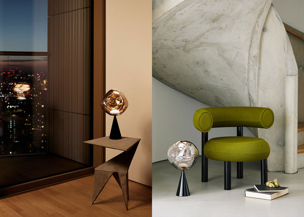 Melt LED Cone Fat Table Lamp Smoke