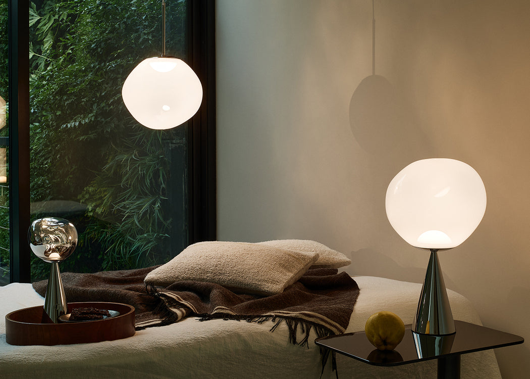 Melt LED Cone Fat Table Lamp Smoke