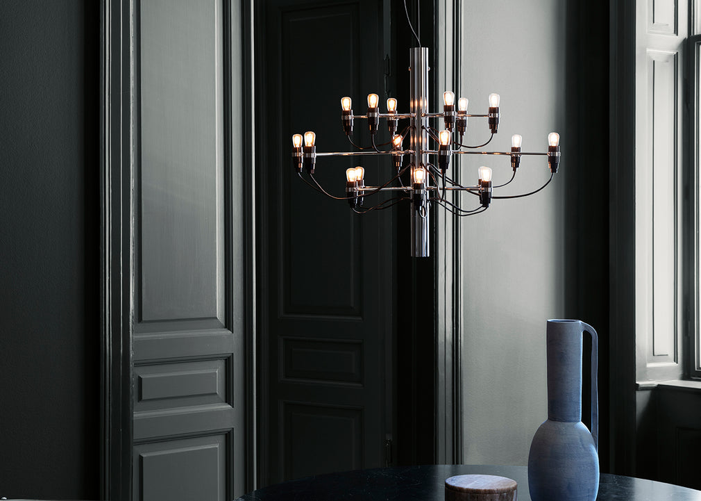 2097 Chandelier Pendant Light 2097/18 / Chrome / Clear