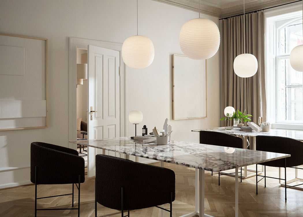 Lantern Pendant Light Frosted White Opal Glass Ø20