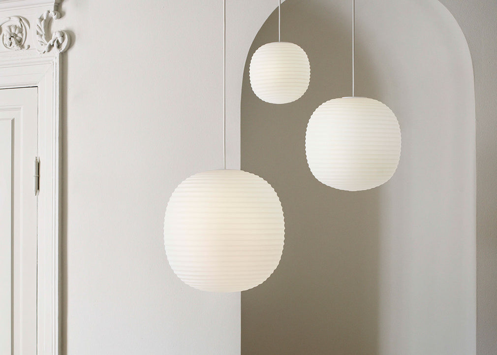 Lantern Pendant Light Frosted White Opal Glass Ø20