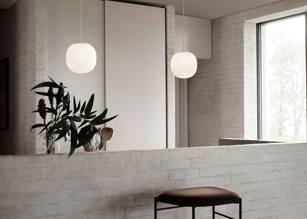 Lantern Pendant Light Frosted White Opal Glass Ø20