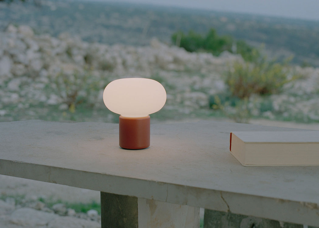 Karl-Johan LED Portable Table Lamp Earth Red