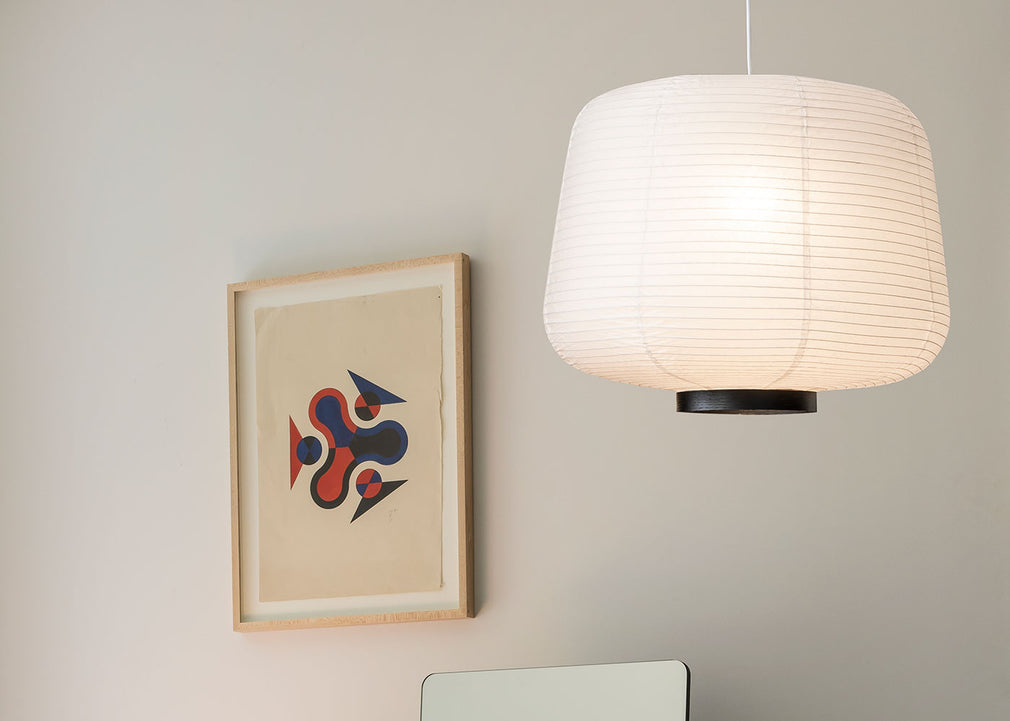 Soft Lantern Pendant Light White & Black / Large