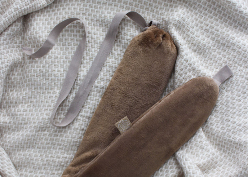 Luxury Fleece Long Hot Water Bottle Navy