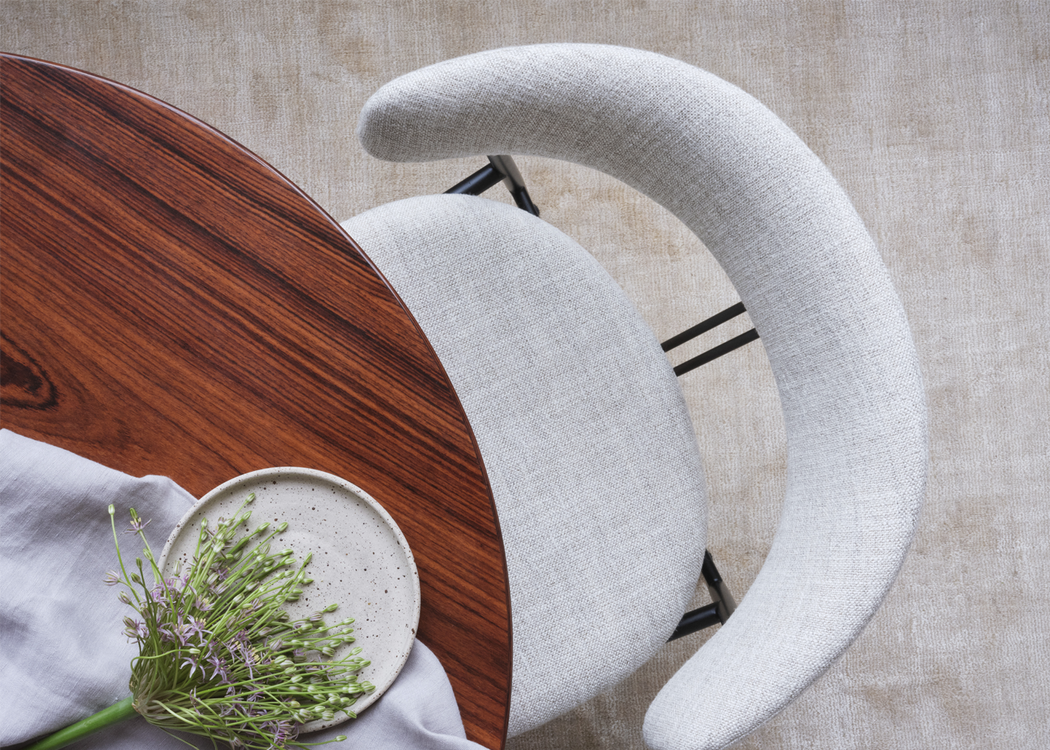 Violin Upholstered Dining Chair Dedar Karakorum 004