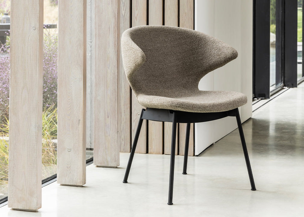 Ella Dining Chair Boucle Pepper