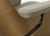 Eames Lounge Chair in Classic Dimensions Cherry Natural / Premium Leather Marron 69 / Polished Black
