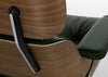 Eames Lounge Chair in Classic Dimensions Cherry Natural / Premium Leather Marron 69 / Polished Black