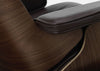 Eames Lounge Chair in Classic Dimensions Cherry Natural / Premium Leather Marron 69 / Polished Black
