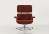 Eames Lounge Chair in Classic Dimensions Cherry Natural / Premium Leather Marron 69 / Polished Black