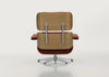 Eames Lounge Chair in Classic Dimensions Cherry Natural / Premium Leather Marron 69 / Polished Black