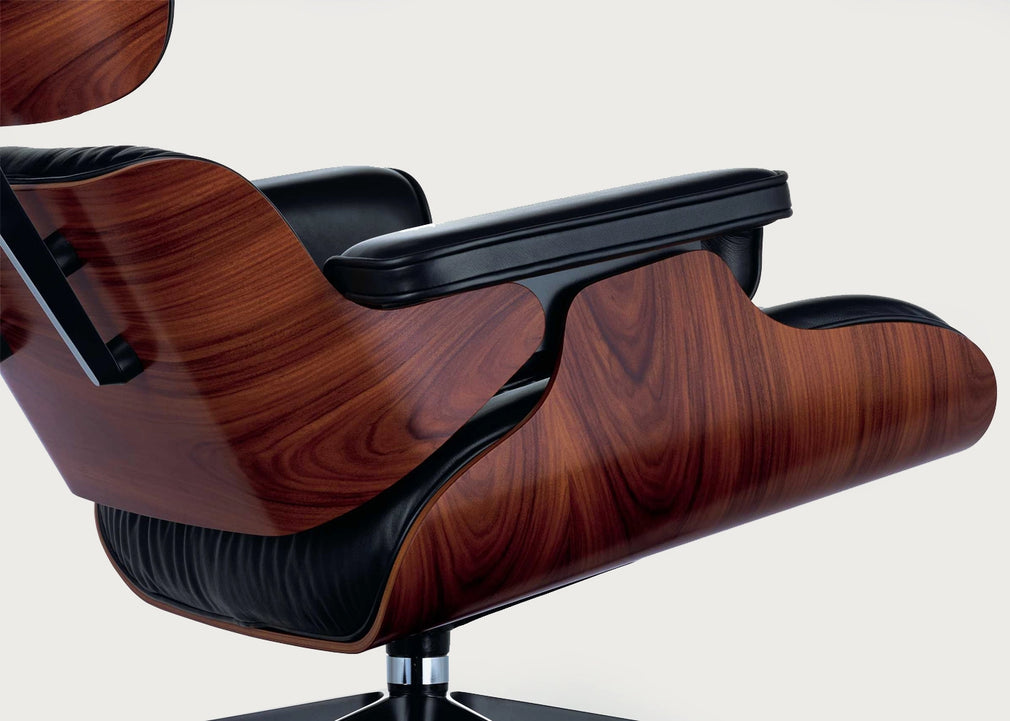 Eames Lounge Chair Contemporary Dimensions Chestnut Black / Nubia Cream Sierra Grey / Polished Black