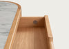 Anais Console with Marble Top Walnut