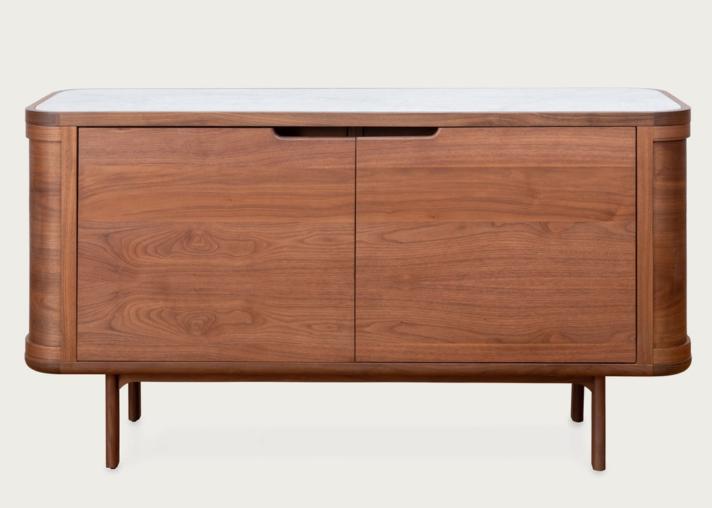 Anais Sideboard with Marble Top Walnut