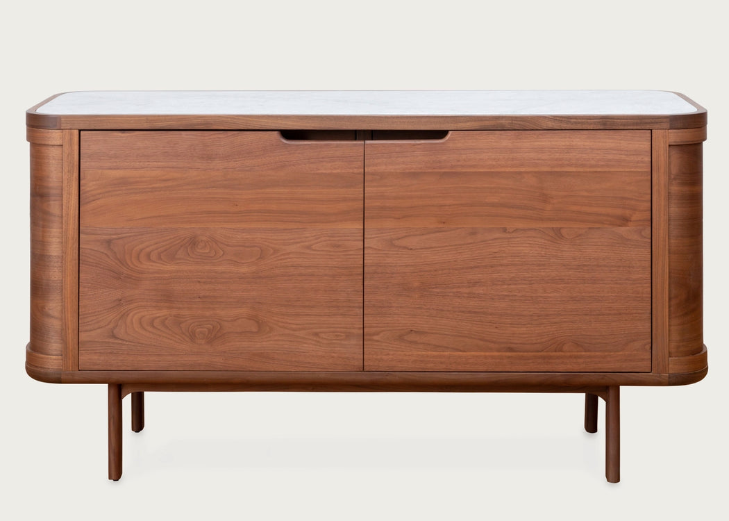 Anais Sideboard with Marble Top Walnut