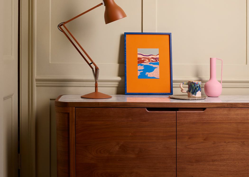 Anais Sideboard with Marble Top Walnut