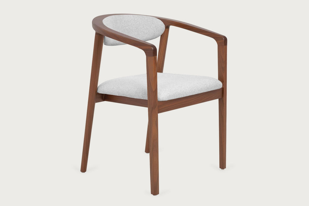 Anais Dining Chair Walnut & Grey