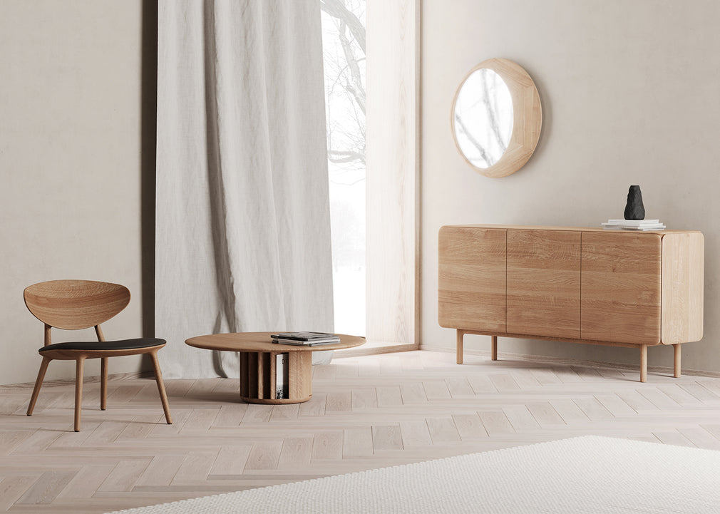 Grid Coffee Table European Walnut
