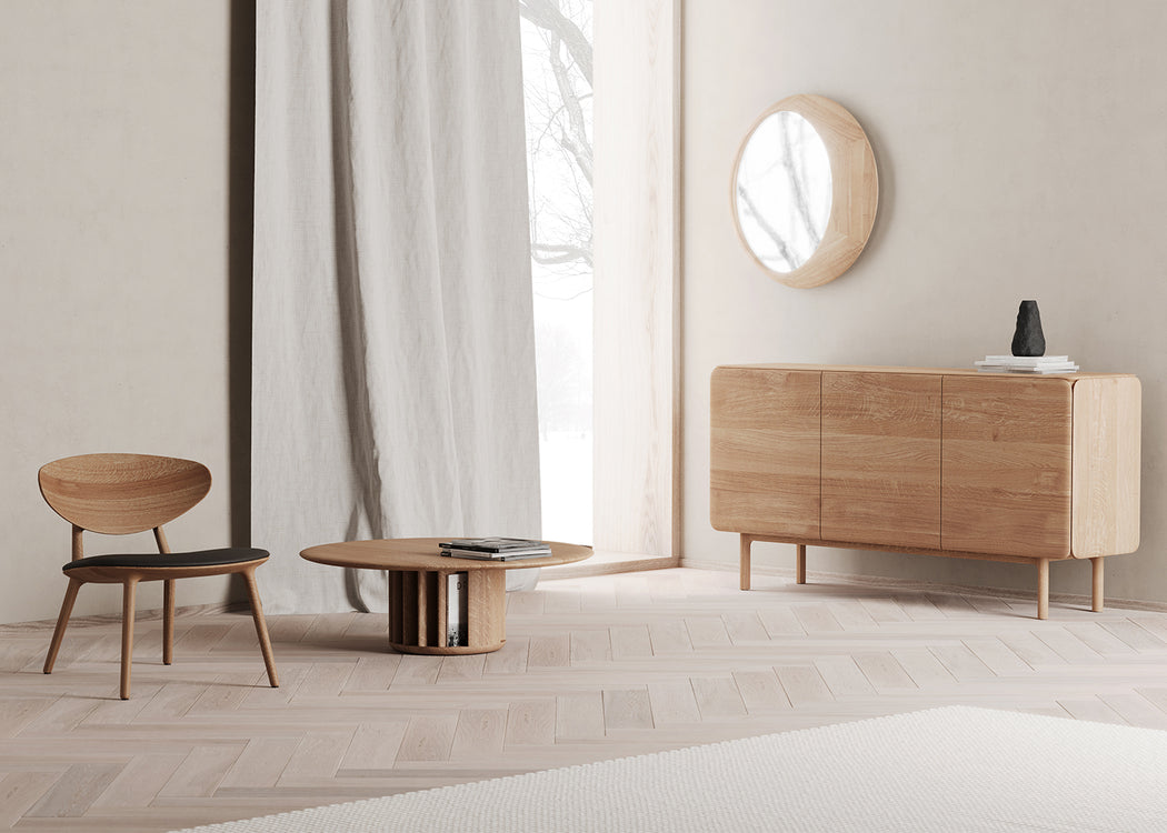 Grid Coffee Table European Walnut