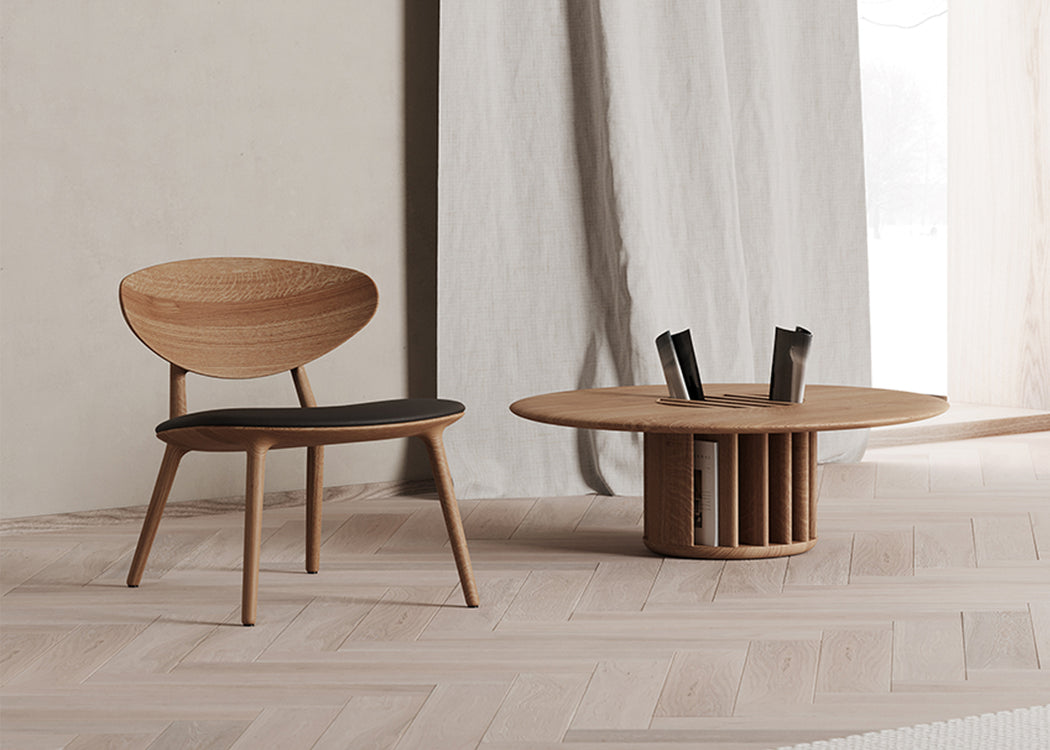 Grid Coffee Table European Walnut