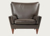 V11 Lounge Chair Smooth Leather Coffee