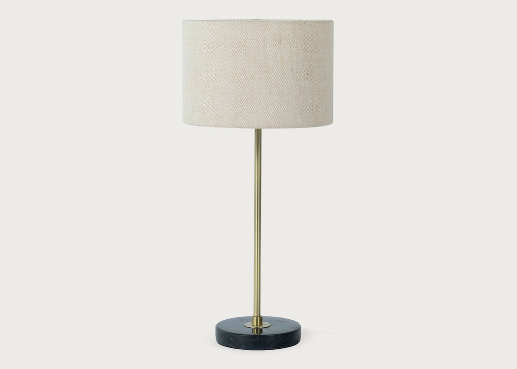 Simple Table Lamp White Marble
