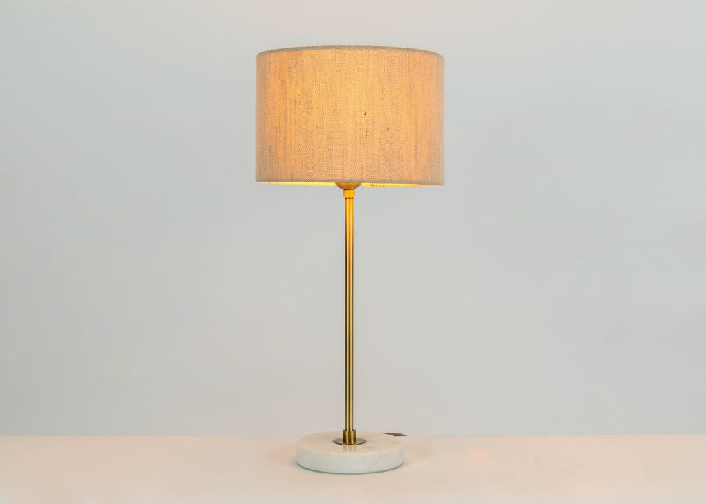 Simple Table Lamp White Marble