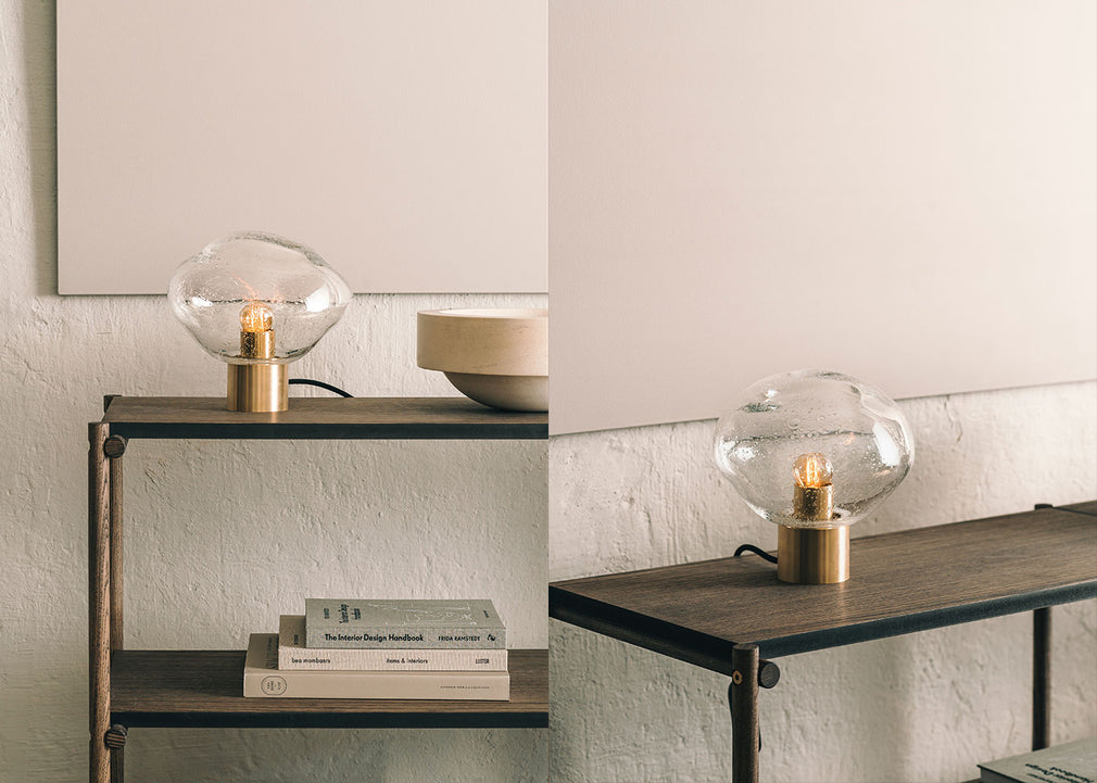 Crystal Stone Table Lamp Cocoa / Black