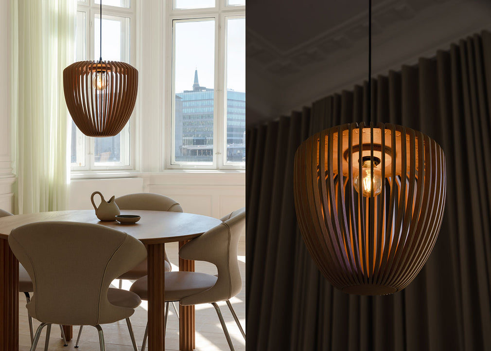 Clava Wood Easyfit Lamp Shade Black Oak