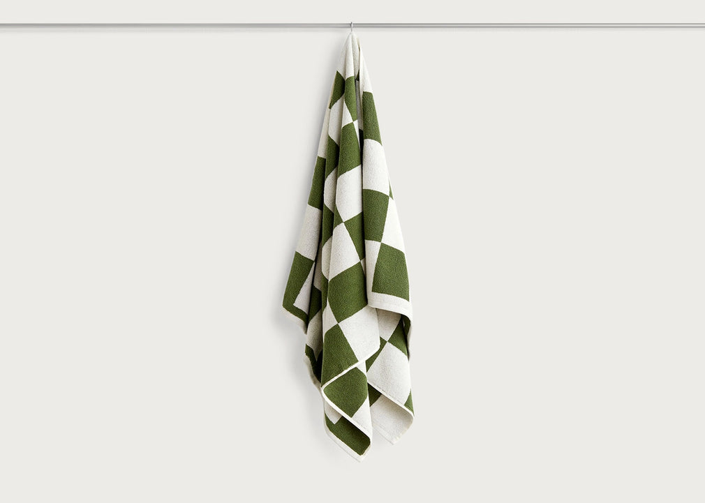 Check Bath Towel Matcha