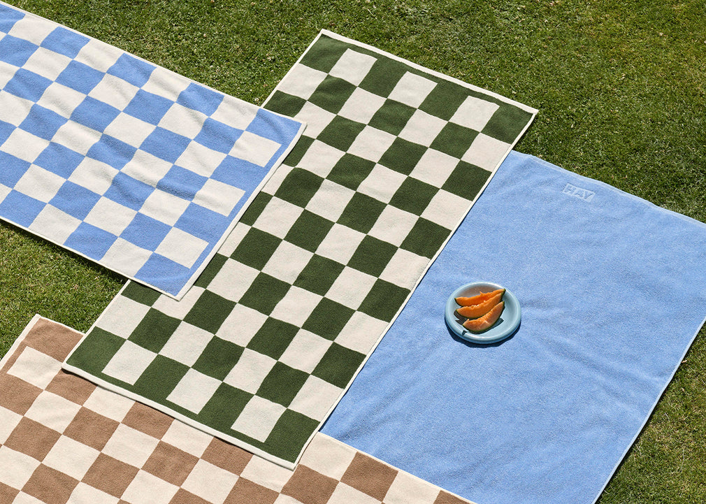 Check Bath Towel Matcha