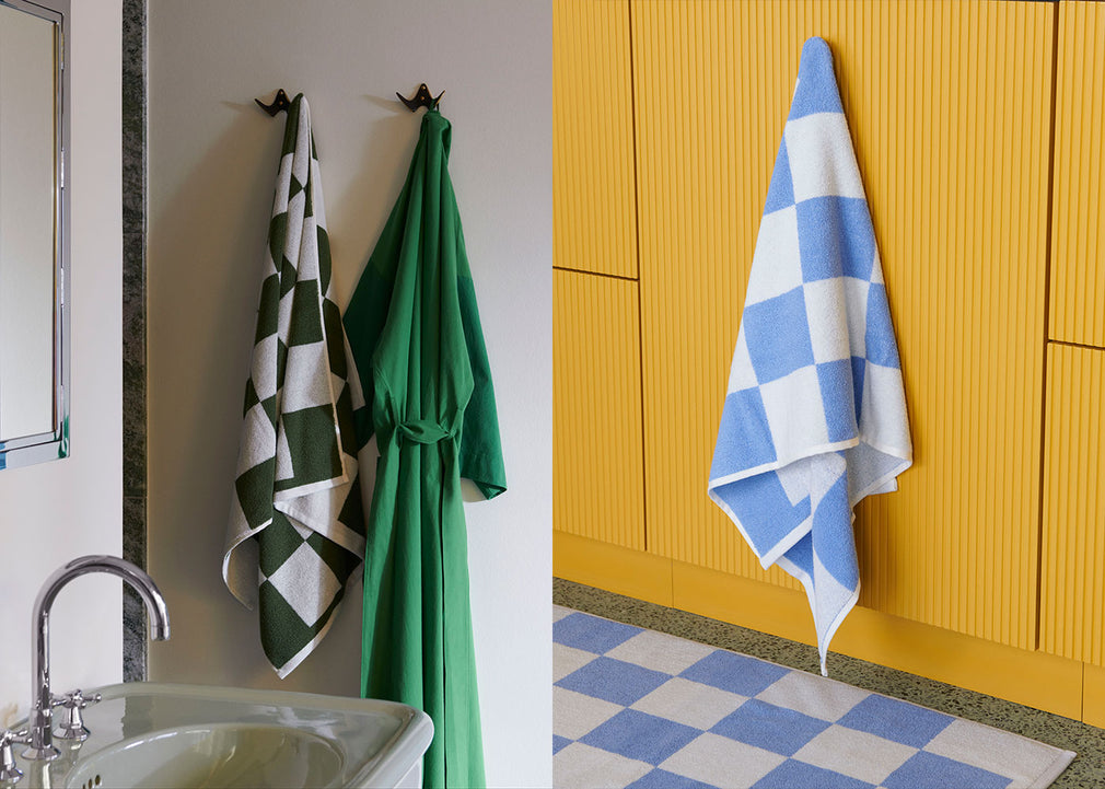 Check Bath Towel Matcha
