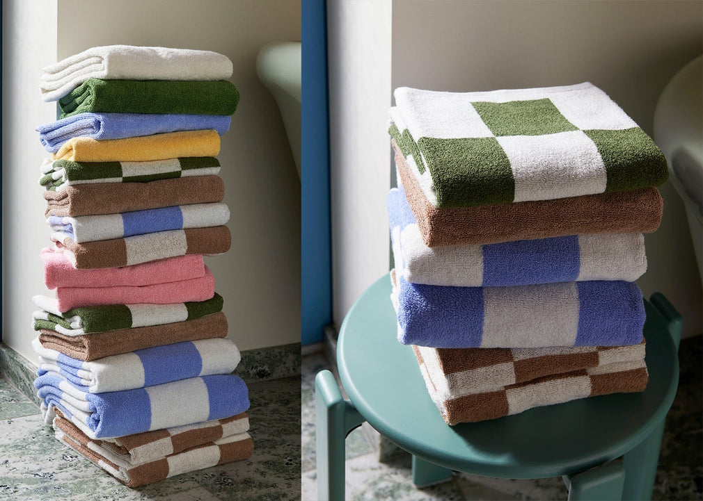 Check Bath Towel Matcha