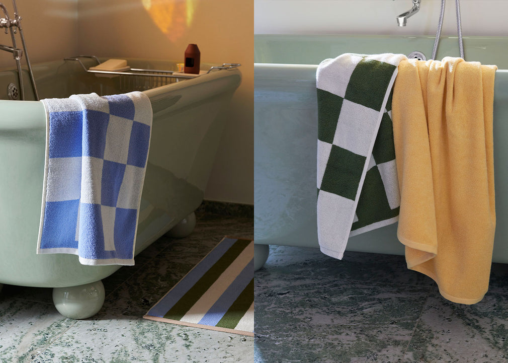 Check Bath Mat Matcha