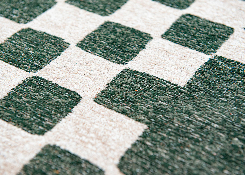 Chess Rug Deep Green 170cm x 240cm