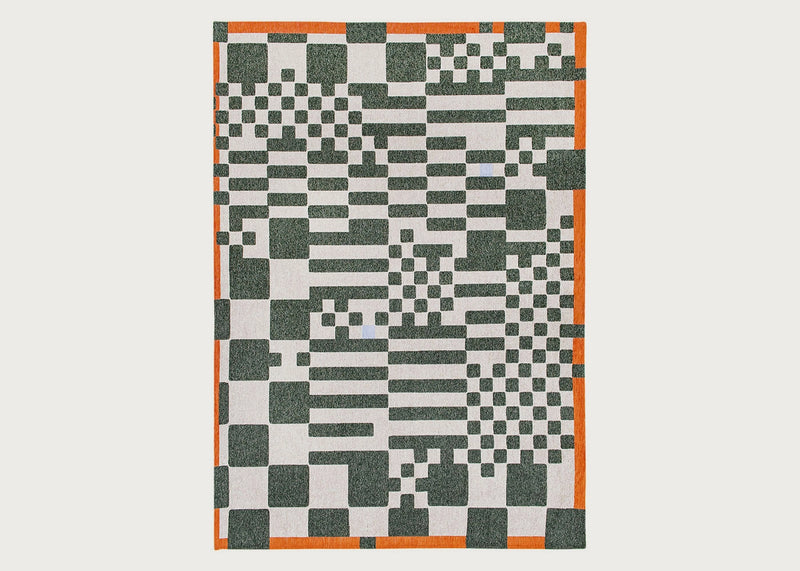 Chess Rug Deep Green 170cm x 240cm