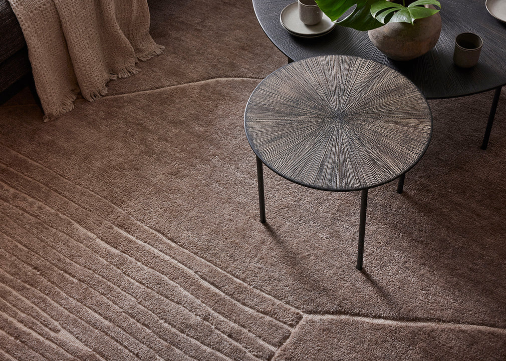 Landscape Fields Rug Beige 170cm x 240cm
