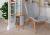 Audacious Side Table Black / Horizons Hazelnut