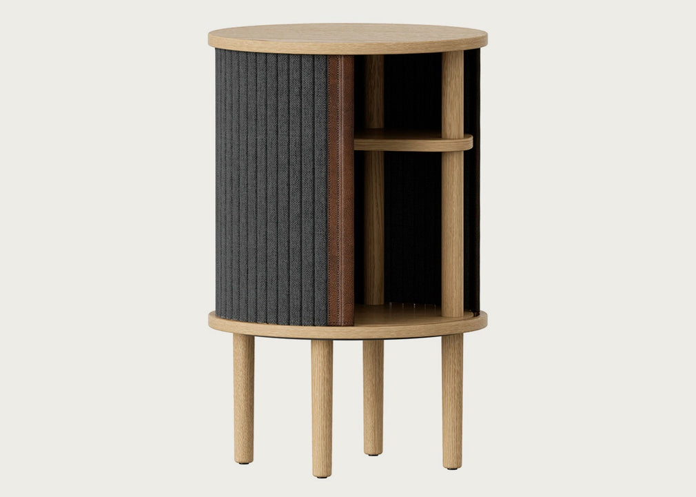 Audacious Side Table Black / Horizons Hazelnut