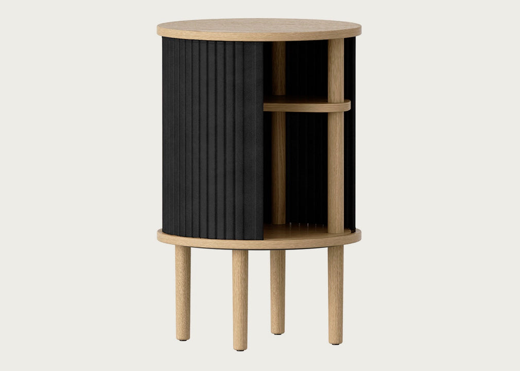 Audacious Side Table Black / Horizons Hazelnut
