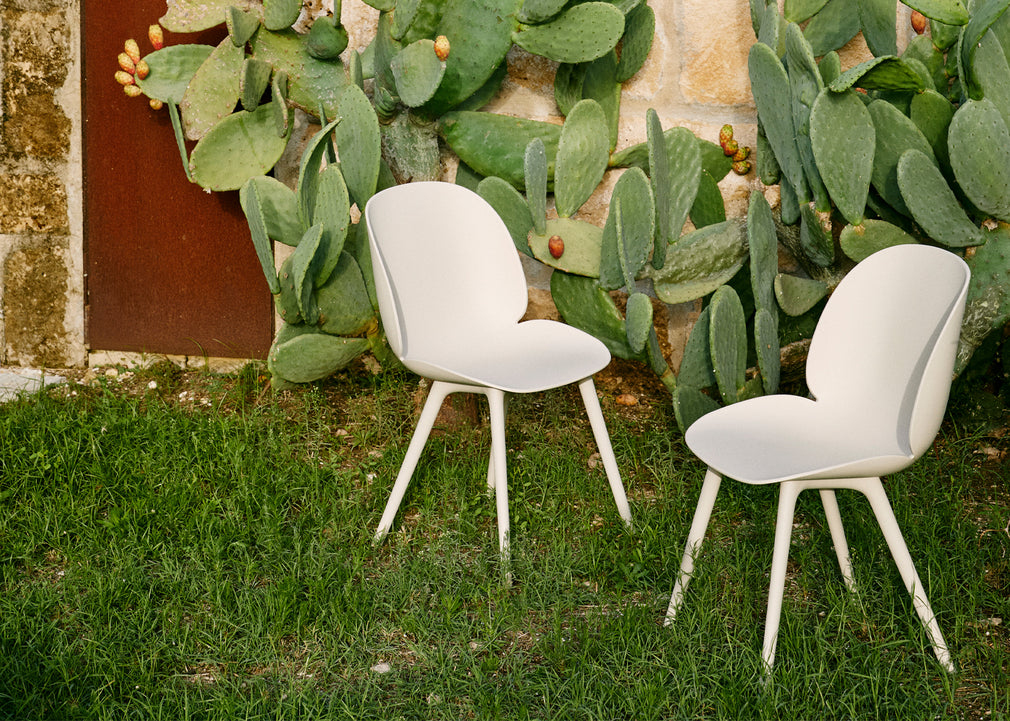 Beetle Outdoor Dining Chair Albaster White