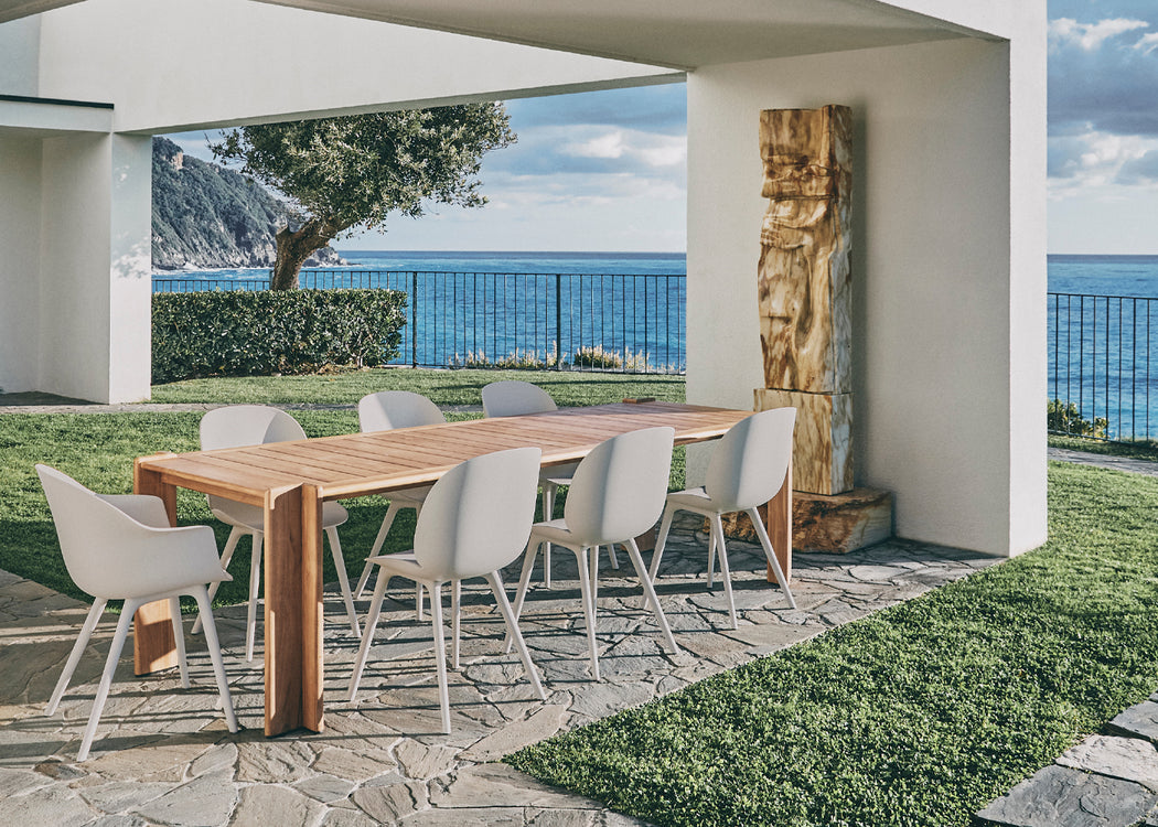Beetle Outdoor Dining Chair Albaster White