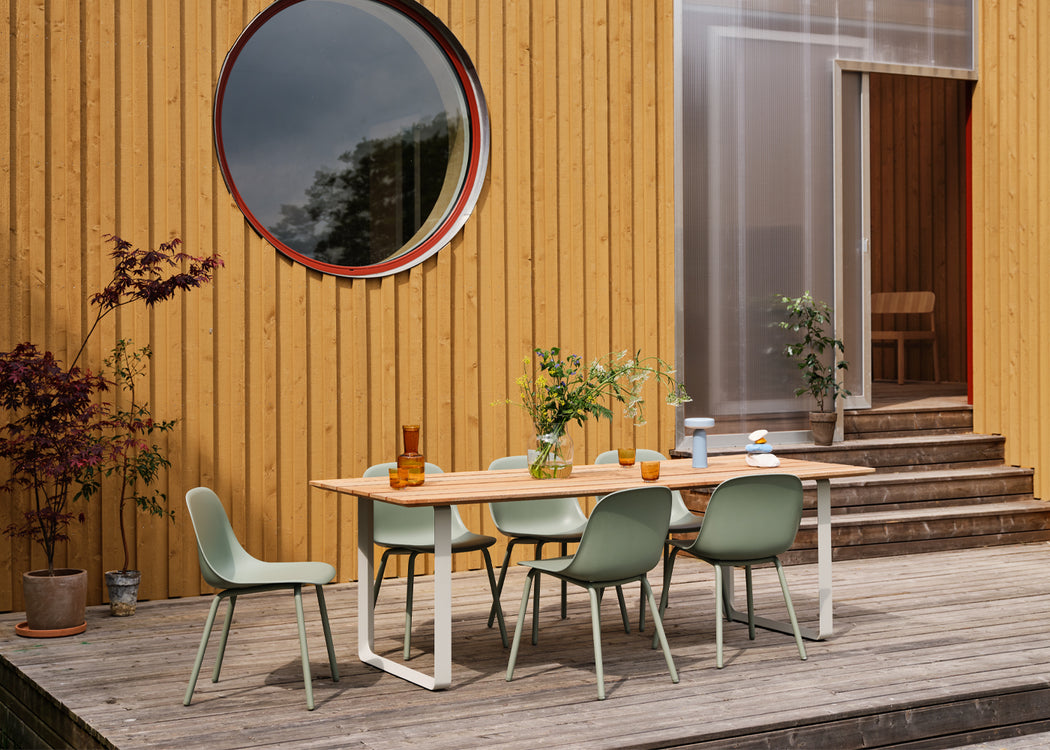 Fiber Outdoor Side Chair Dusty Green