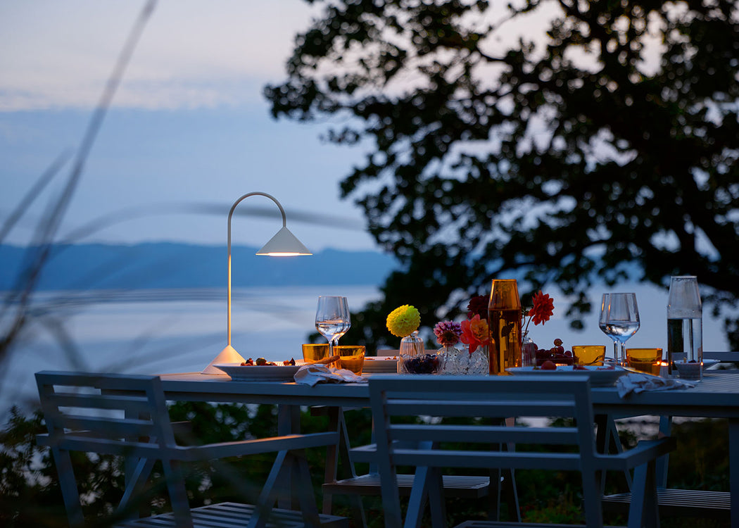 Grasp LED IP44 Portable Table Lamp Medium / Matt Black
