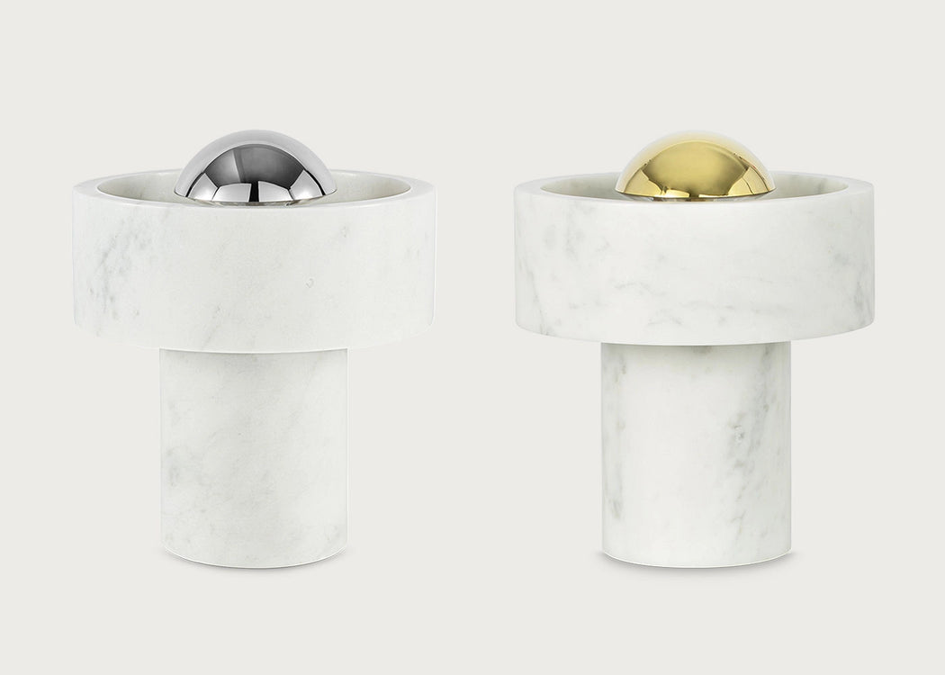 Stone LED Portable Table Lamp Gold