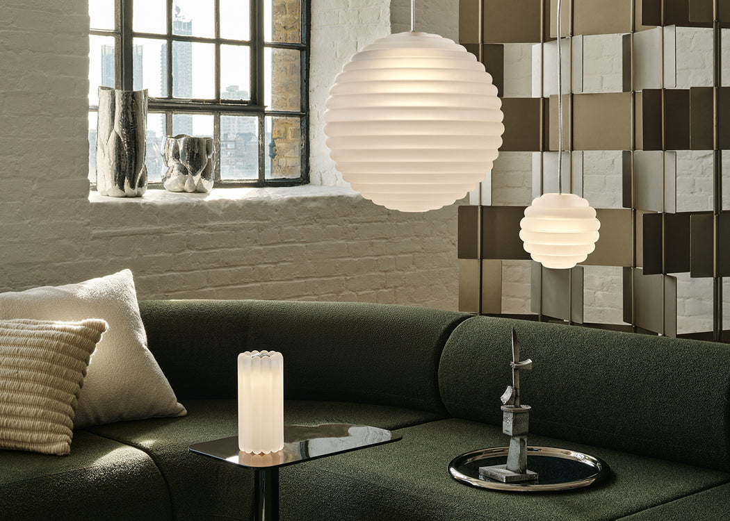Press LED Sphere Pendant Light Large / Clear