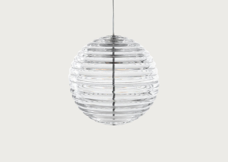 Press LED Sphere Pendant Light Large / Clear