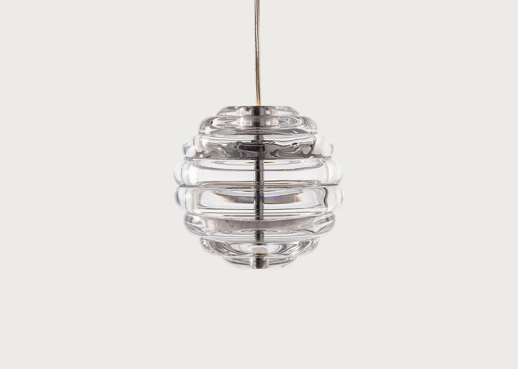 Press LED Sphere Pendant Light Large / Clear