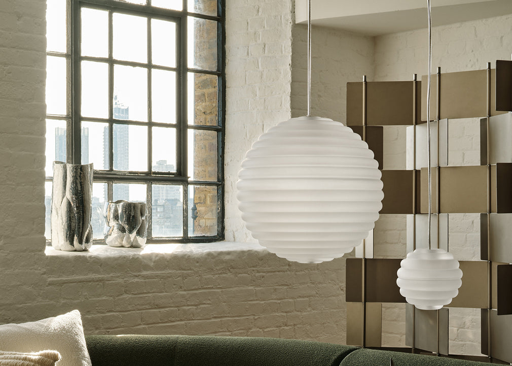 Press LED Sphere Pendant Light Large / Clear